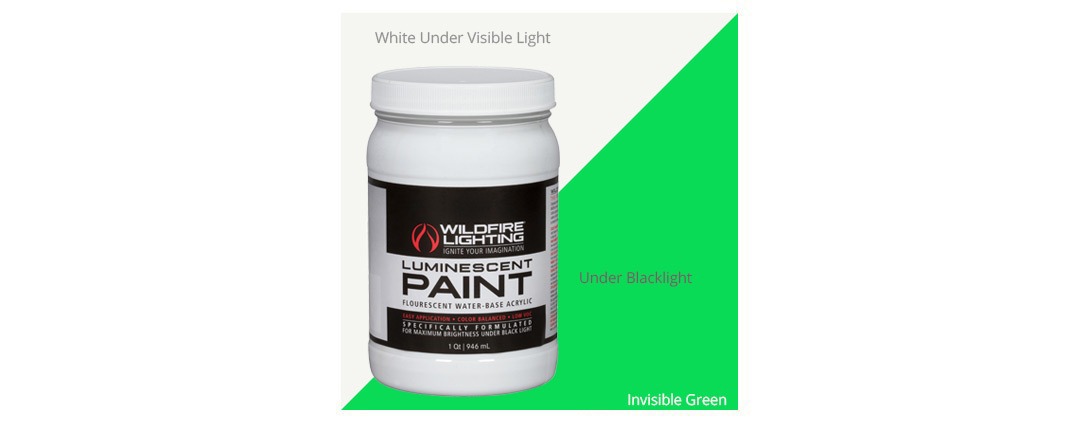 Invisible Luminescent Paint Green Quart Invisible Luminescent Paint Green Quart