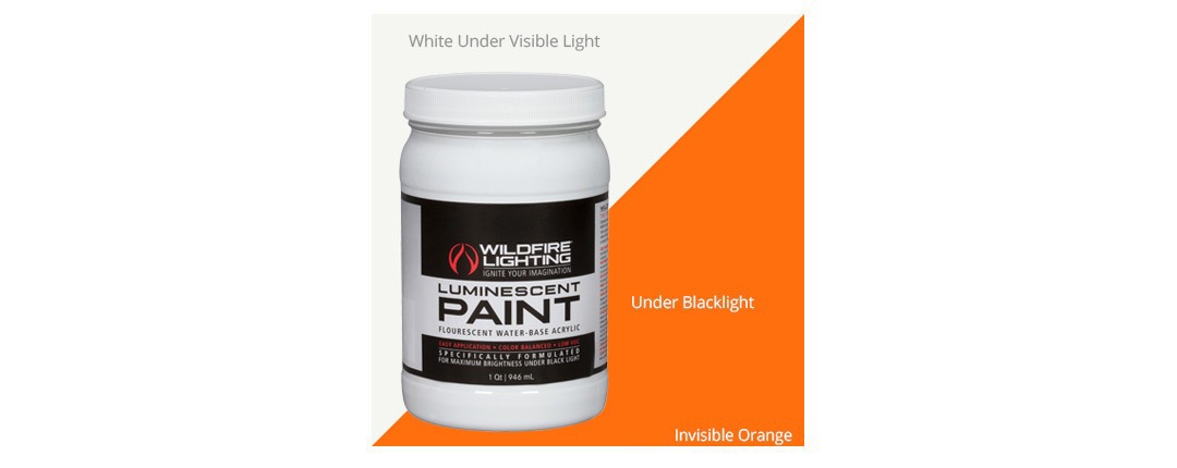 Invisible Luminescent Paint Orange Quart Invisible Luminescent Paint Orange Quart