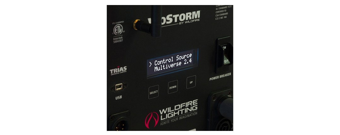 VioStorm® Pro 120 Series Optional Onboard Multiverse Wireless DMX-RDM Control VioStorm® Pro 120 Series Optional Onboard Multiverse Wireless DMX-RDM Control